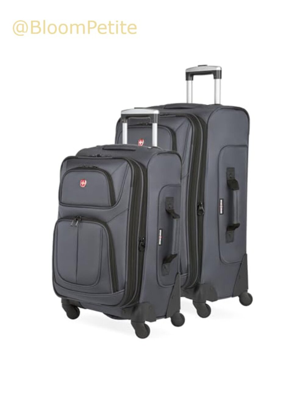 Sion Softside Expandable Spinner Luggage 2-Piece Set Polyester Travel Suitcase